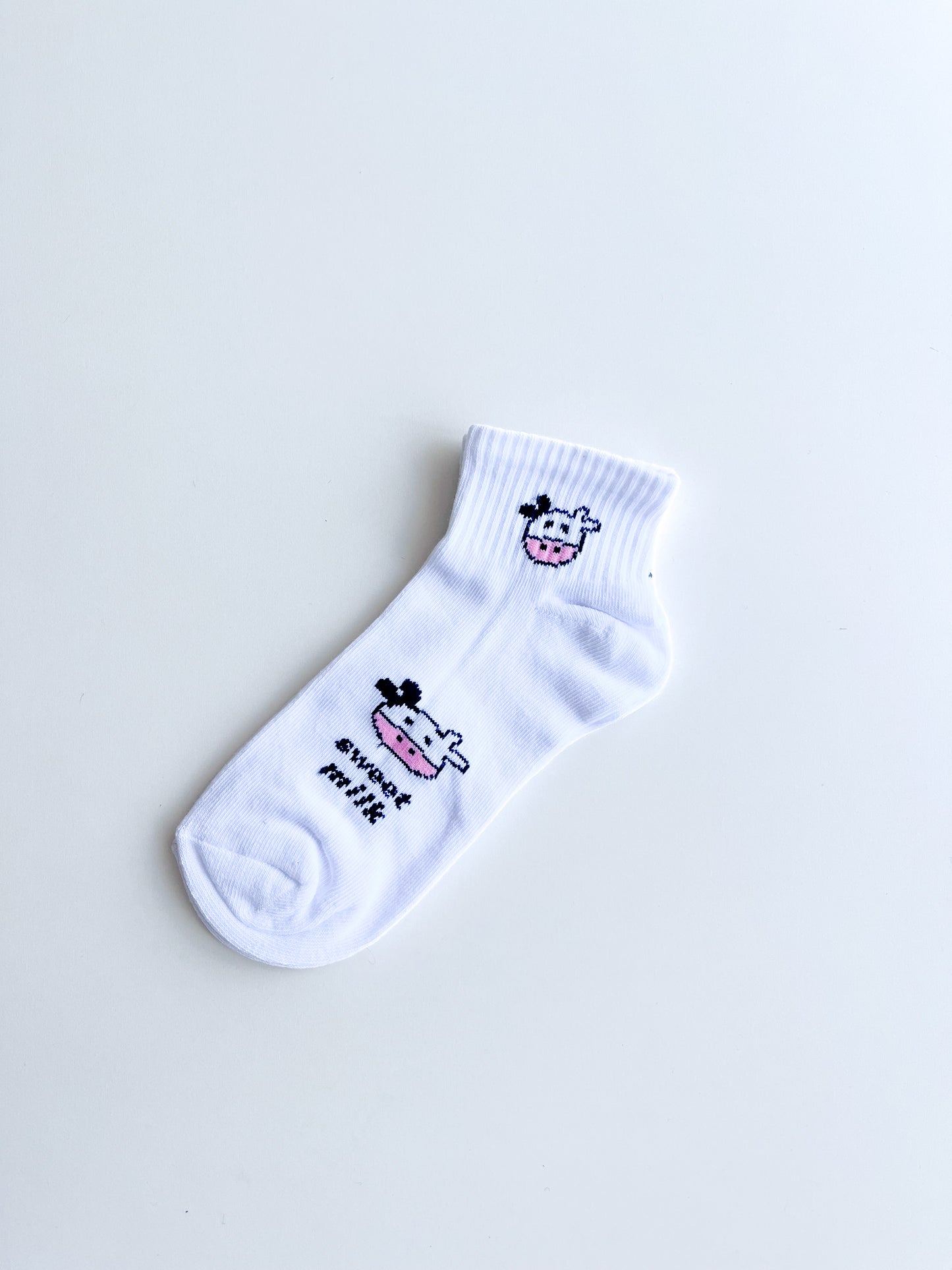 Cow Detailed Booties Socks