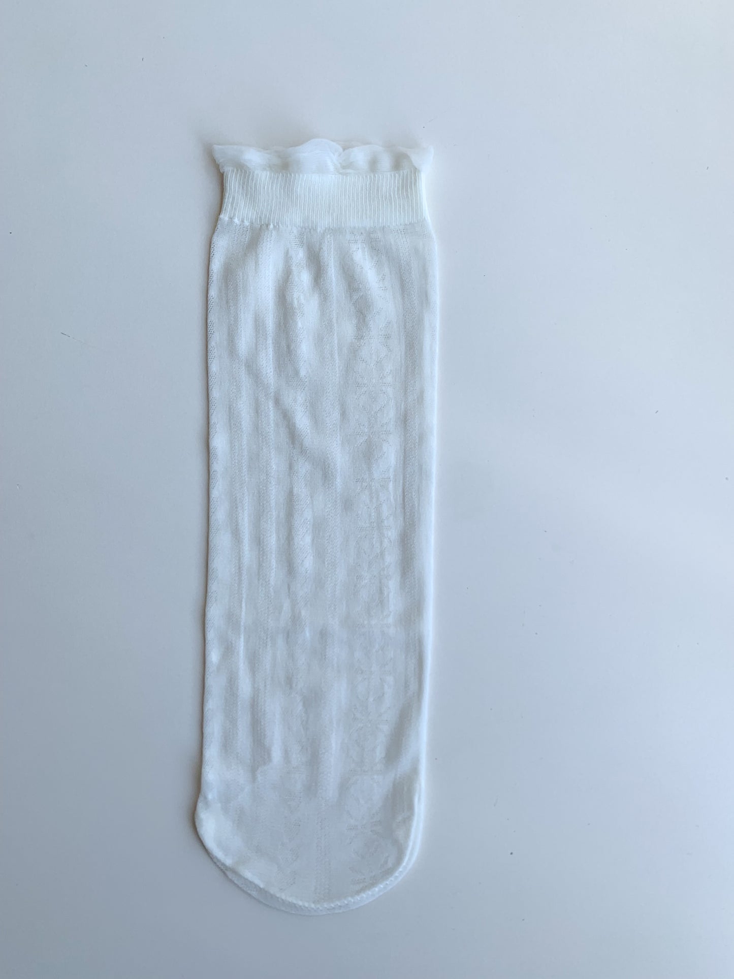Mixed patterned White Tulle Socks