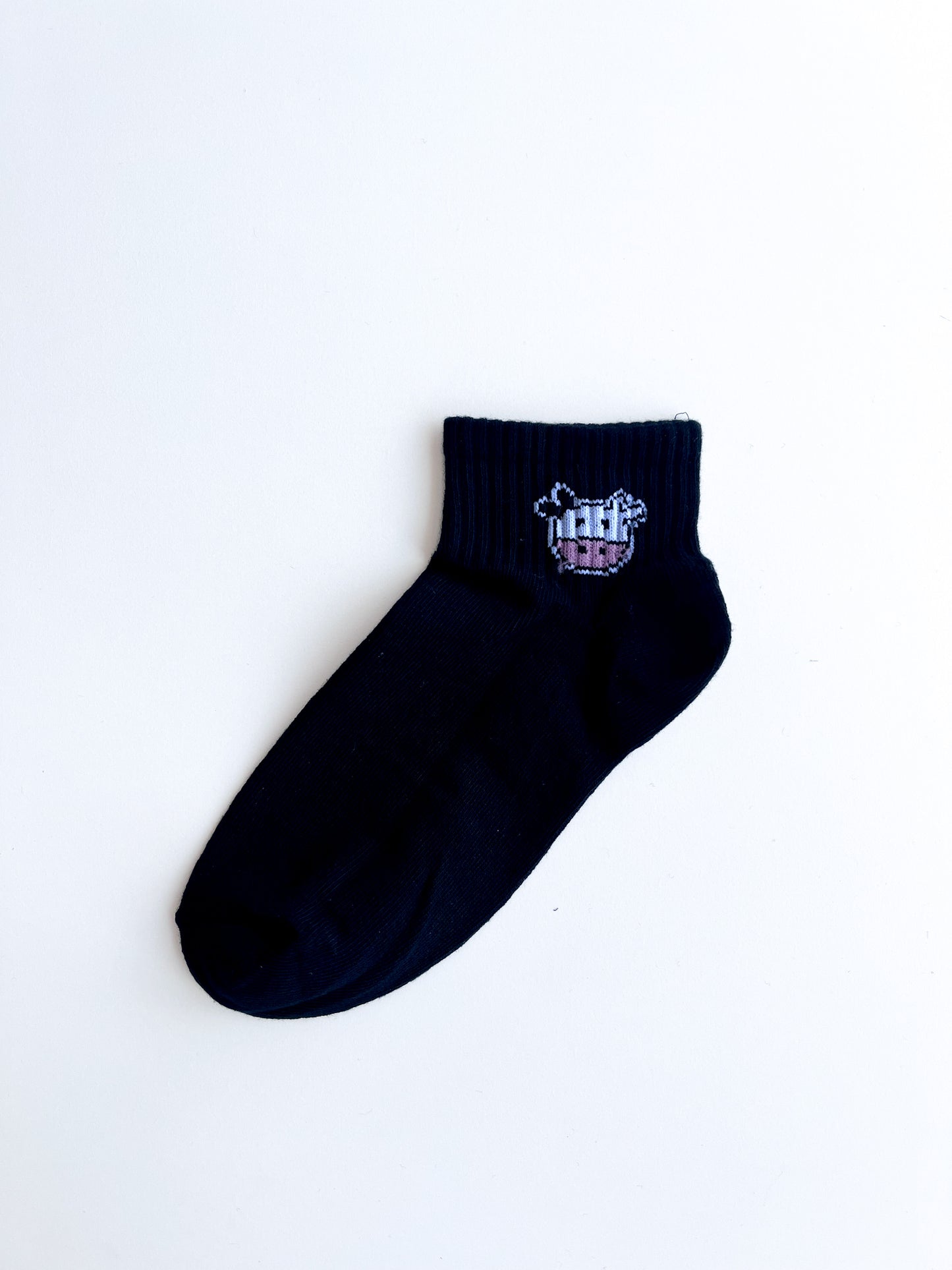 Cow Detailed Booties Socks