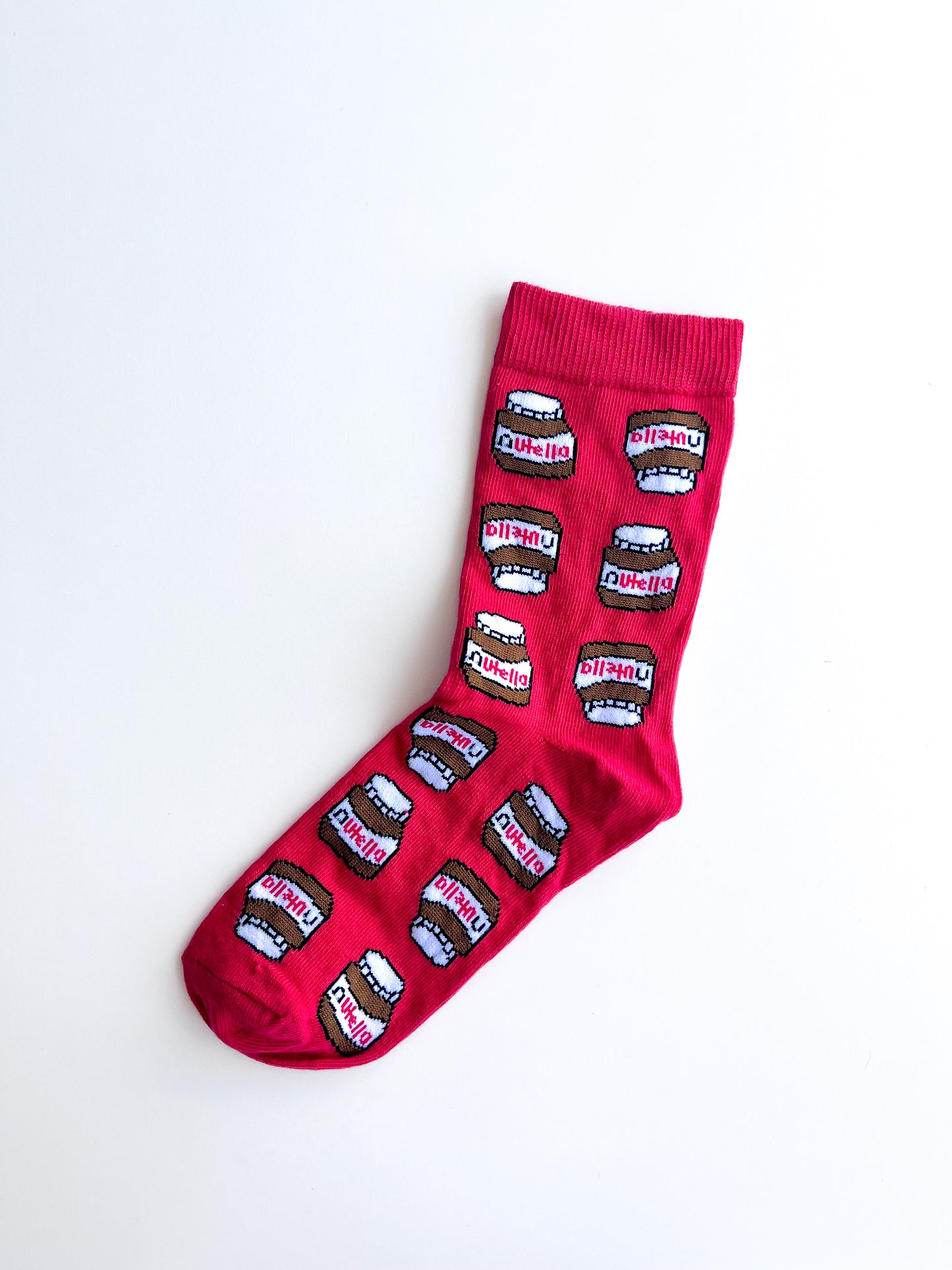 Nutella Detailed Red Colored Socks