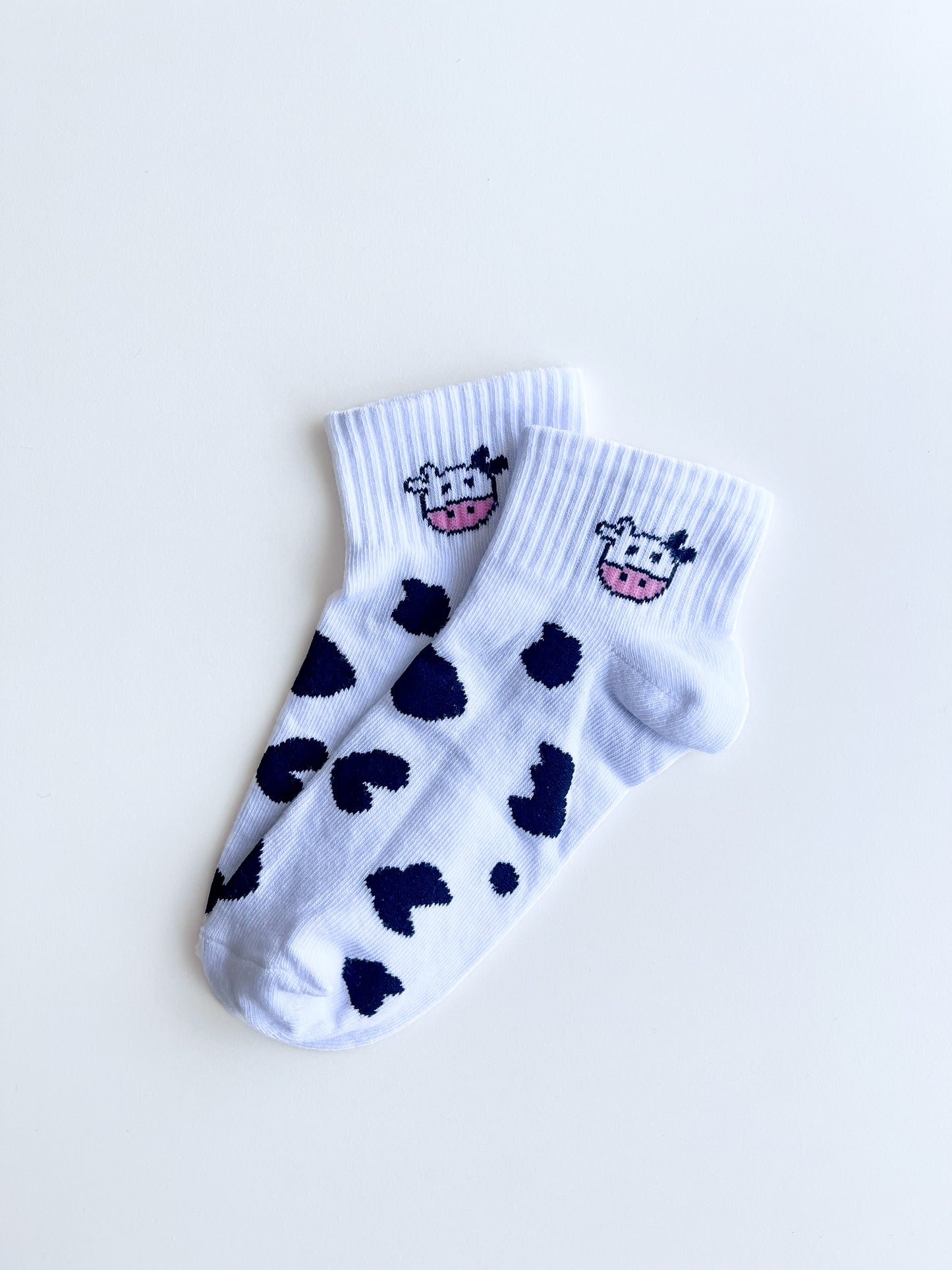 Cow Detailed Booties Socks