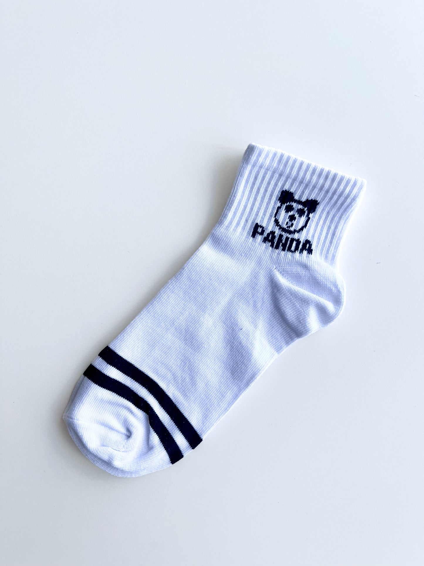 White Colored Booties Socks with Panda Detail