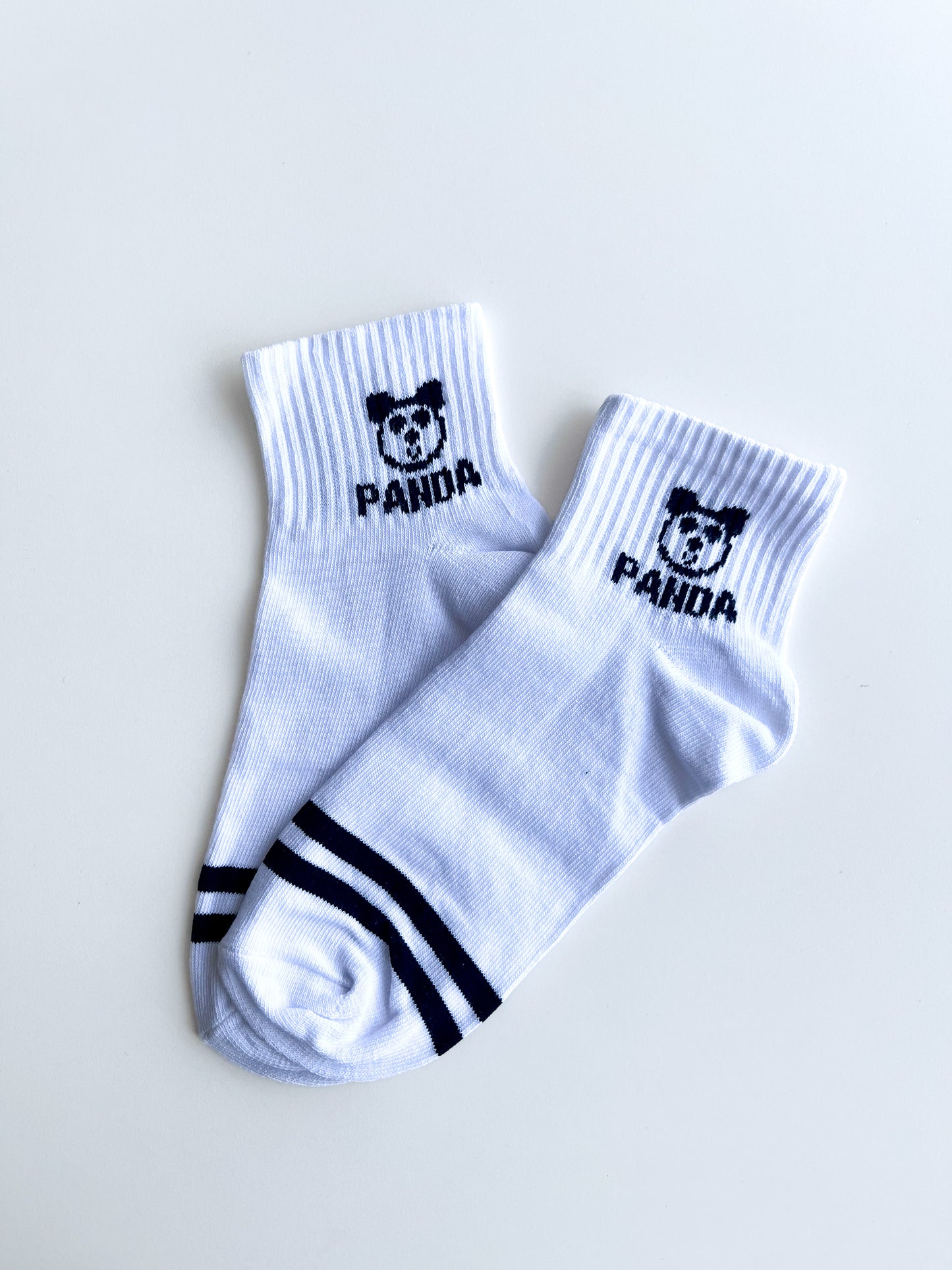 White Colored Booties Socks with Panda Detail