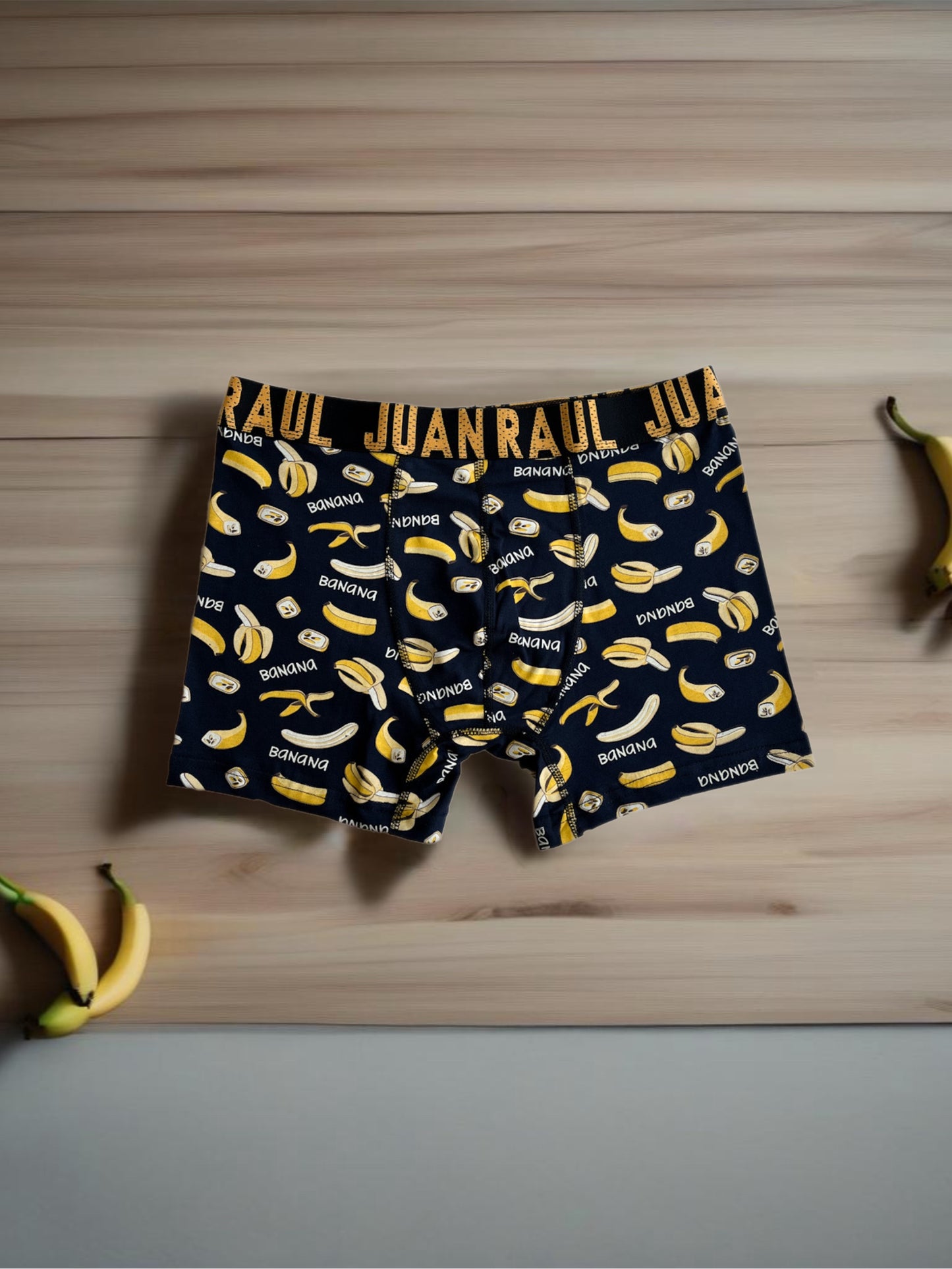 Muz Detaylı Lacivert Boxer
