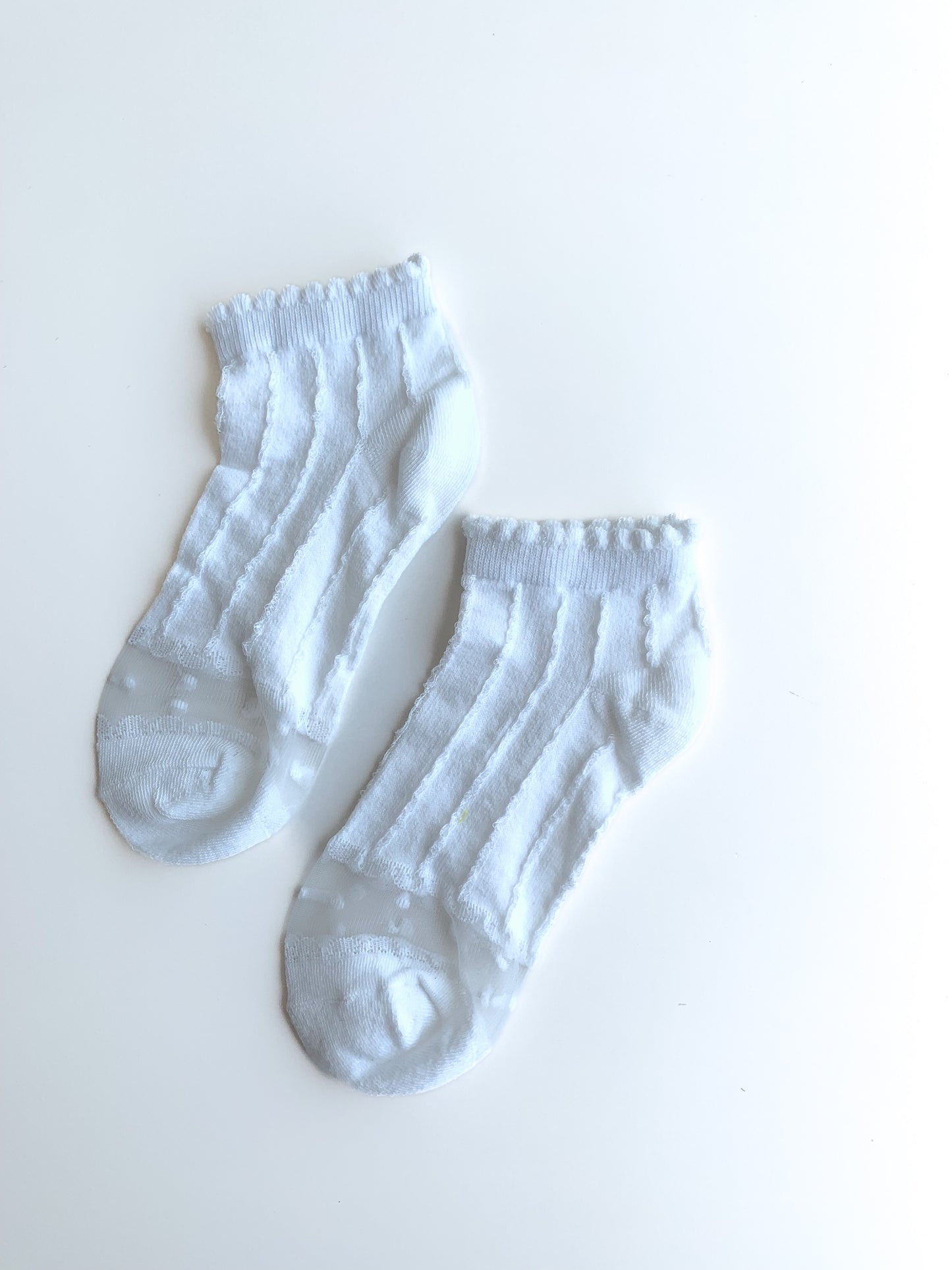 Dot Patterned White Colored Booties Socks
