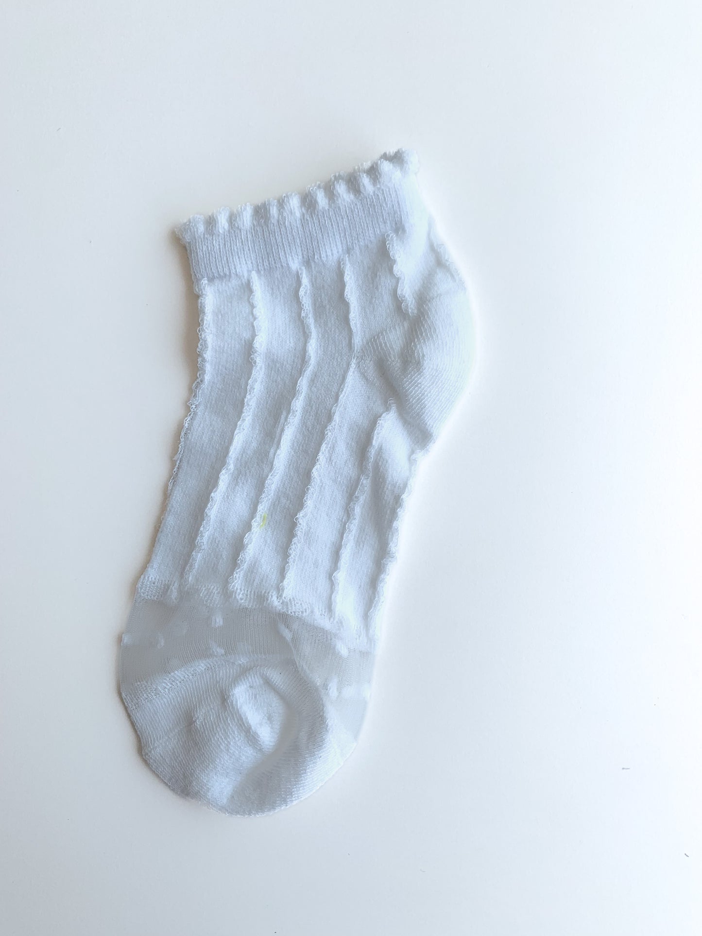 Dot Patterned White Colored Booties Socks
