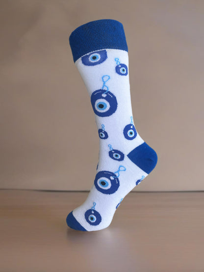 Evil Eye Bead Detailed Socks