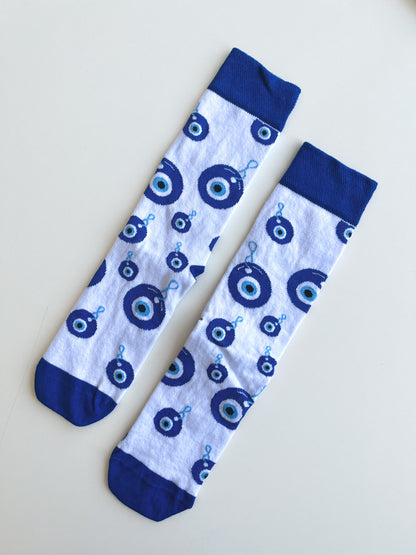 Evil Eye Bead Detailed Socks