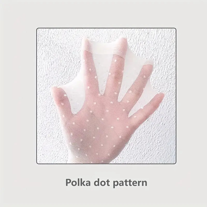 White Colored Tulle Socks with Polka Dot Detail